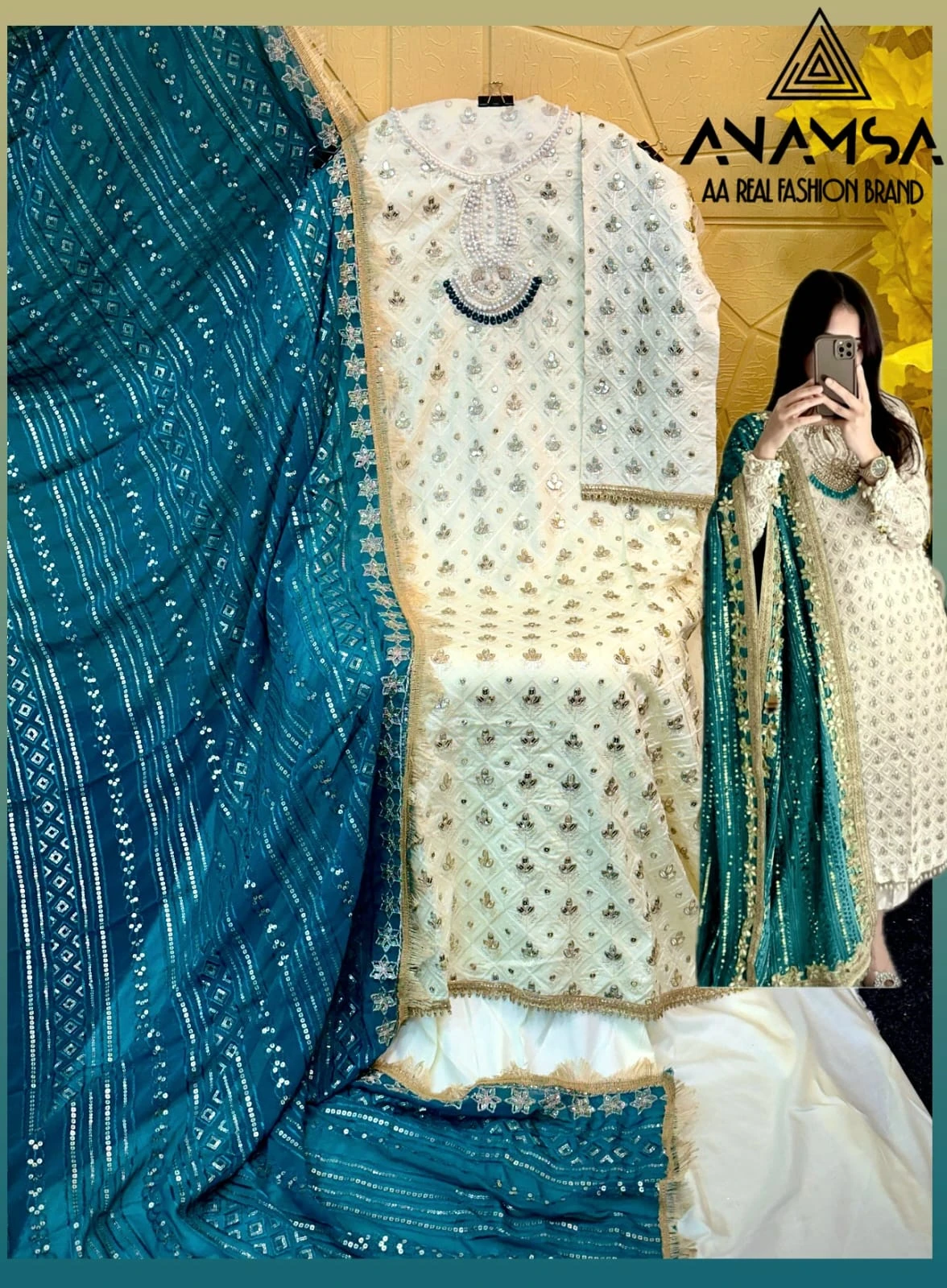 Vardan Ethnic Anamsa 470 & 471 Heavy Pure Export Quality Rayon Cotton Wholesale Pakistani Salwar Suit Catalog — Wholesale Salwar Suits, MPA wholesale from Surat - Gallery Image 2